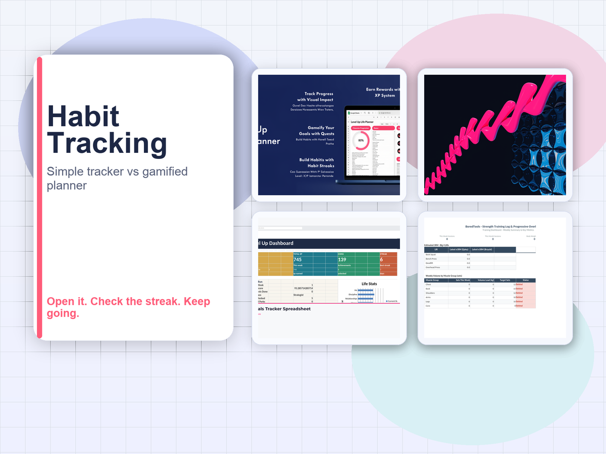 Habit Tracker Spreadsheet vs Gamified Life Planner: Which One Actually Sticks?