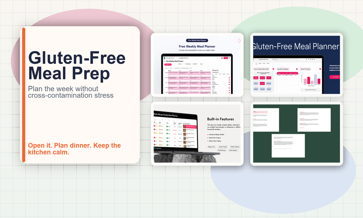 Weekly Gluten-Free Meal Prep Workflow: Spreadsheet System for Busy Celiac Households