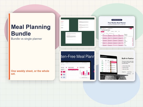 Meal Planning Bundle vs Single Meal Planner: Cost, Features, and Best Fit