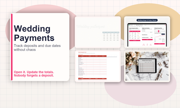 How To Build a Vendor Payment Timeline in a Wedding Budget Spreadsheet