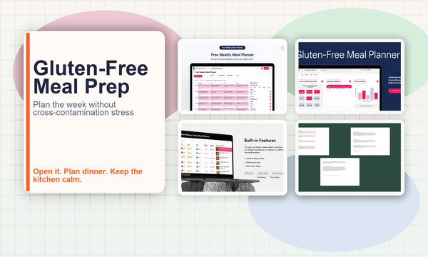 Weekly Gluten-Free Meal Prep Workflow: Spreadsheet System for Busy Celiac Households
