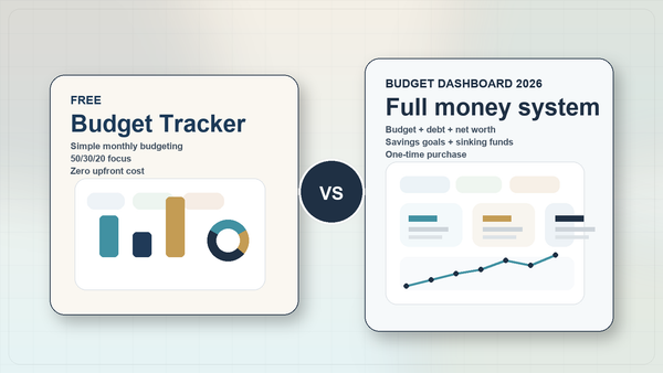 Free Budget Tracker vs Budget Dashboard 2026 comparison cover